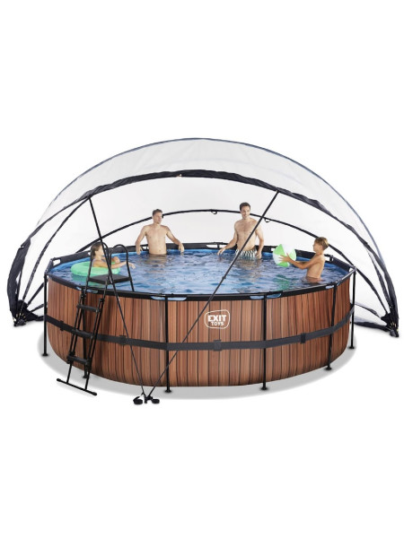 Каркасний басейн із накриттям EXIT "Дерево" 450х122 см